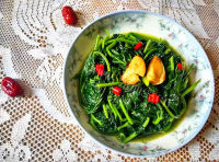 家常菜蒜香番薯叶