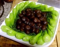 美味的香菇扒菜胆做法图解15)