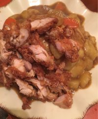 营养美味的鸡排咖喱饭做法图解5)