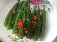 家常菜白灼秋葵做法图解7)