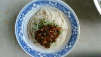 好吃的菜梗肉末酱拦面做法图解12)