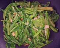 香气浓郁的豆豉鲮鱼油麦菜做法图解6)