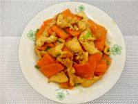 家常菜胡萝卜炒鸡肉