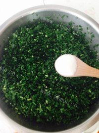 美味虾味水煎包做法图解3)