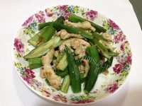 家常菜秋葵炒鸡肉