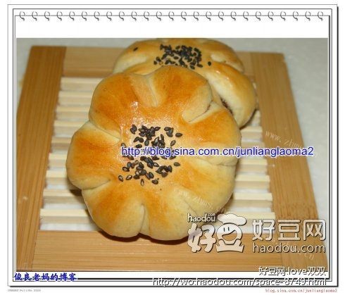 花型豆沙包