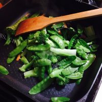 美味西兰花荷兰豆双拼做法图解8)