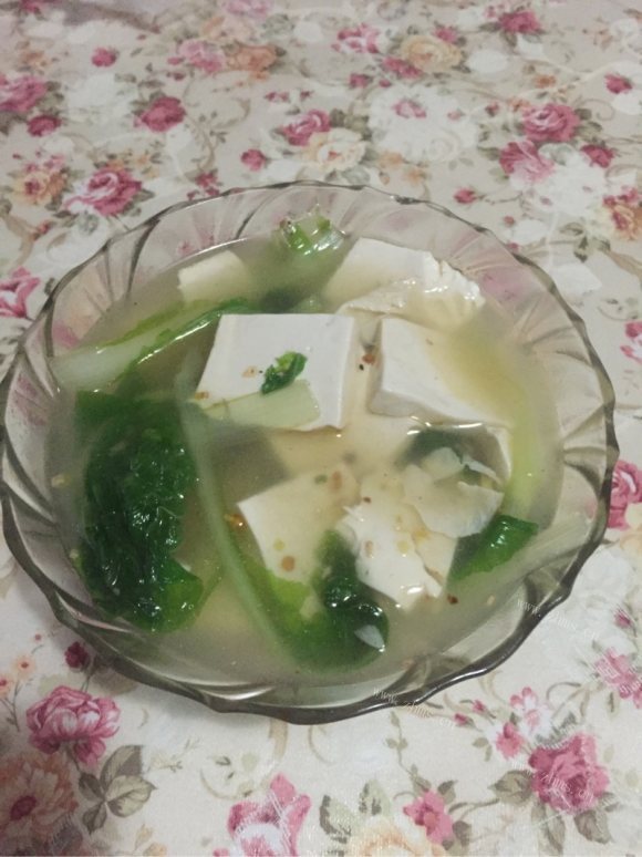 特下饭的青菜豆腐汤