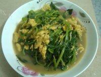 菠菜炒蛋自制