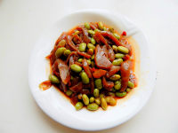家常菜毛豆烧茄子