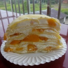 喷香的芒果千层蛋糕