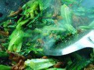 自制豆豉鲮鱼油麦菜做法图解4)