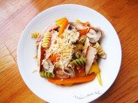 自己做的蘑菇鸡肉意面