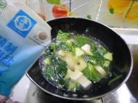 喷香的青菜豆腐汤做法图解8)