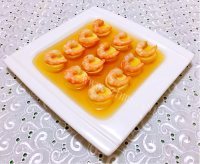 自制水晶日本豆腐虾仁做法图解9)
