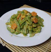 「手工美食」蟹黄焗苦瓜做法图解12)