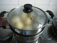 自己做的玉米面豆沙包