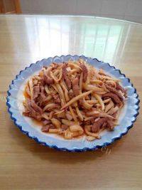 家常菜杏鲍菇炒肉
