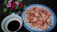 美味的白灼海虾