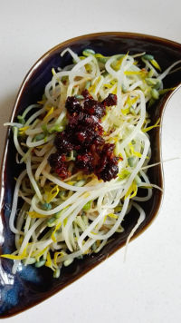 家常菜炝拌绿豆芽做法图解6)