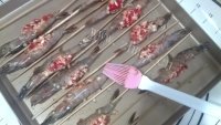 香烤蒜蓉开背虾做法图解8)