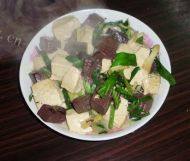 家常菜猪血豆腐