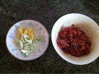 健康美食之黄瓜炒肉片做法图解3)