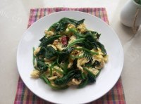 鸡蛋炒菠菜做法图解10)