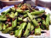 家常菜榄菜肉松炒四季豆