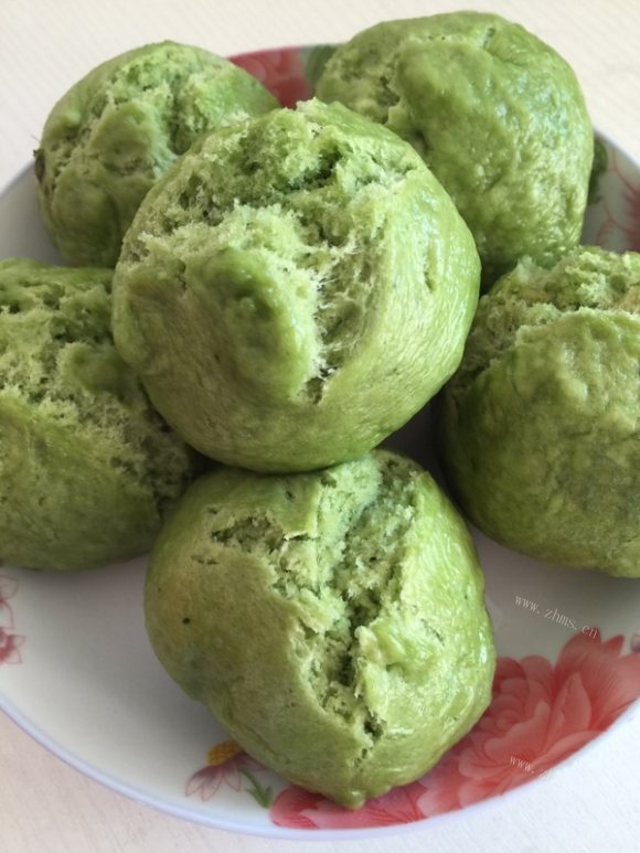 简单版菠菜馒头