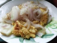 好吃的洋葱炒蛋做法图解8)