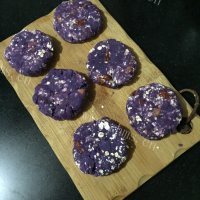 自制紫薯燕麦饼做法图解5)