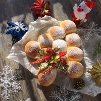 唇齿留香的圣诞树面包做法图解17)