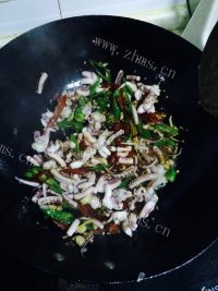 美味的爆炒鱿鱼须