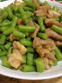 简易版豆角炒肉片