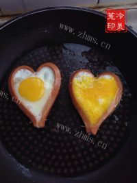 美味的火腿爱心蛋做法图解6)