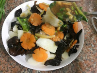 家常白灼山药木耳做法图解14)