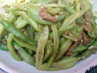 家常菜豆角炒肉