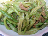 家常菜豆角炒肉