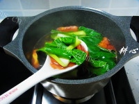 清淡的青菜西红柿汤的做法图解八