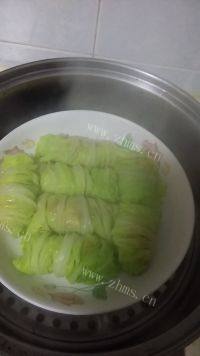 家常菜翡翠白菜卷做法图解7)