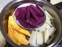 香甜桂花蜜汁山药红薯紫薯做法图解2)
