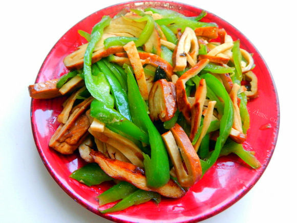 美味的青椒炒香干