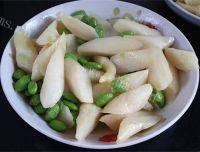 家常菜毛豆炒茭白