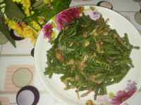 家常菜肉丝炒豇豆