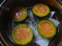 可爱的小南瓜蒸蛋做法图解6)