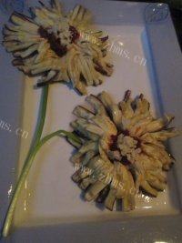 家常菜菊花茄子做法图解8)