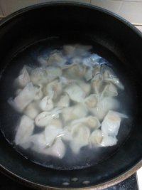 美味的猪肉大葱馄饨