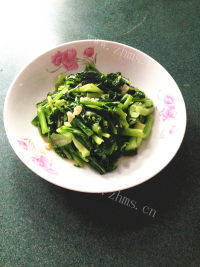 美味蒜香青菜苔做法图解11)