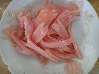 「念念不忘」菜花炒肉做法图解2)